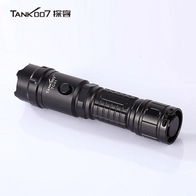 TANK007探客超亮手電筒正品超亮LED遠射直充自駕游執(zhí)勤手電筒TC01