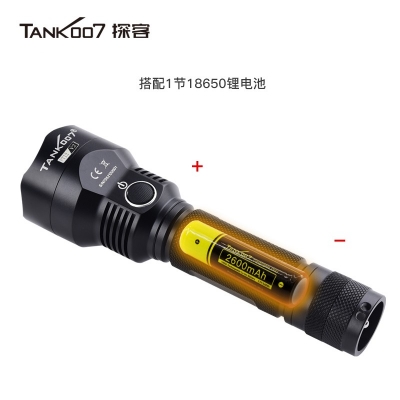 TANK007探客PT12 V2戰(zhàn)術(shù)防衛(wèi)直充LED超亮遠射防身手電2023款1200流明